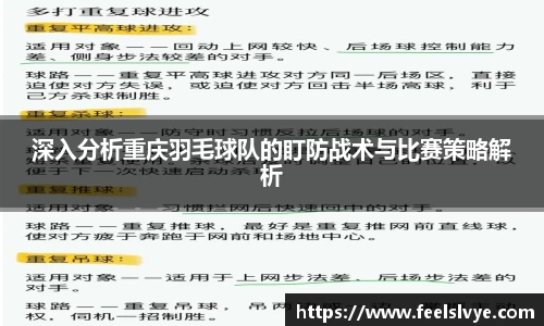 深入分析重庆羽毛球队的盯防战术与比赛策略解析